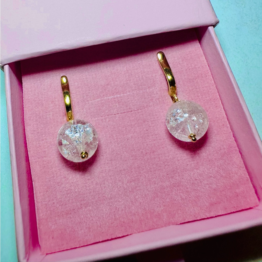 24k Yellow Gold Dangling Earrings